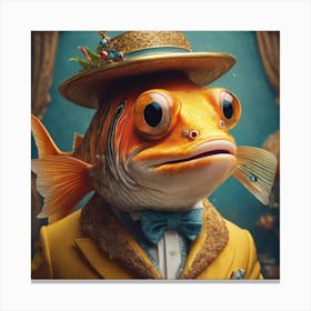 Silly Animals Series Fish 1 Canvas Print