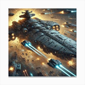 Tytan Class Dreadnought Large Scale Engagement Iron Commonwealth Canvas Print