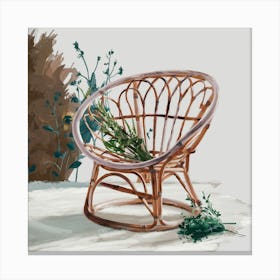Rattan Chair 3 Canvas Print