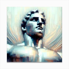 Brush Painting Colossus Of Rhodes 2 Canvas Print