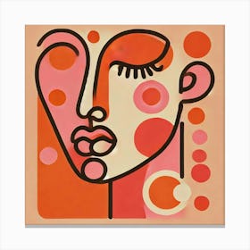 retro woman portrait Canvas Print