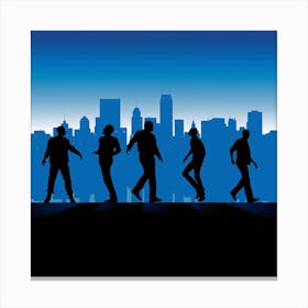 Silhouettes Of People Canvas Print