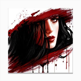 Bloody Woman Canvas Print