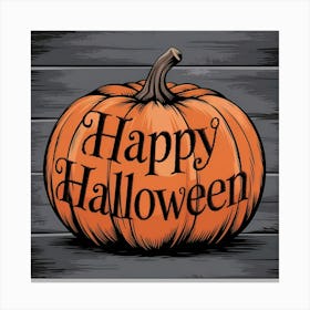 Happy Halloween Pumpkin Canvas Print