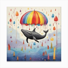 Rainbow Whale 1 Canvas Print