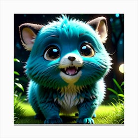 CUTE CRITTER HAPPY Canvas Print