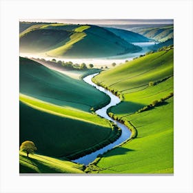 Valley Of The Green Valley Canvas Print