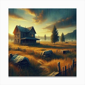 Old House In The Countryside Canvas Print