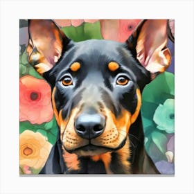 Doberman Pin Canvas Print