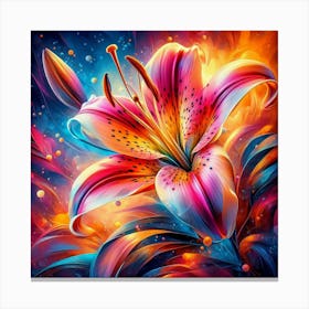 Lily Painting Canvas Print