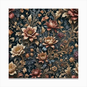 Floral Wallpaper Canvas Print