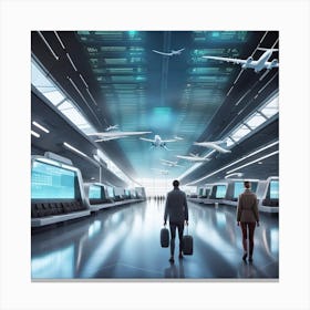 Futuristic Airport Canvas Print