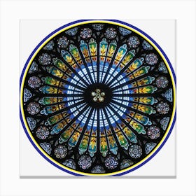 Strasbourg Cathedral Stained Glass Canvas Print