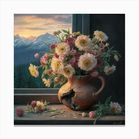 Sunset In A Vase Canvas Print