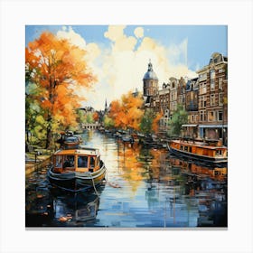 Canal Charisma Aerial Euphoria In Amsterdam Canvas Print