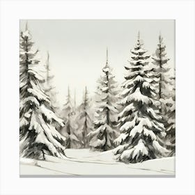 Snowy Forest 1 Canvas Print