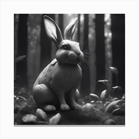 Rabbit In The Forest 21 Canvas Print