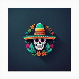 Day Of The Dead Skull 104 Canvas Print