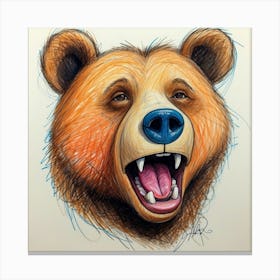 Bear Drawing 2 Canvas Print