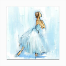 Blue Ballerina Canvas Print