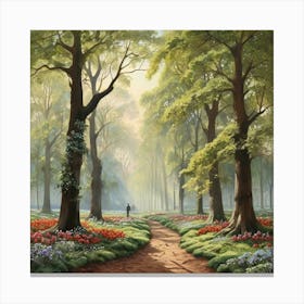 Epping Forest London Parks Garden Painting Art Print Canvas Print