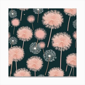 Default Blush Dandelion Art Print 3 Canvas Print