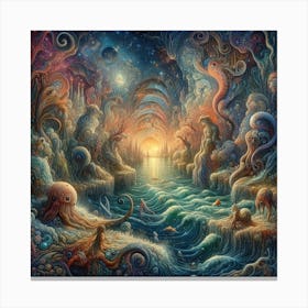 Octopus Ocean Canvas Print