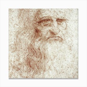 Leonardo Da Vinci Self Portrait Canvas Print