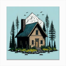 Cabin In The Woods 2 Canvas Print