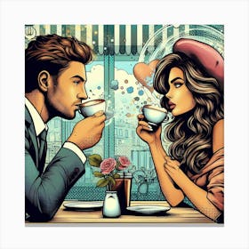 Coffee Lovers 1 Canvas Print