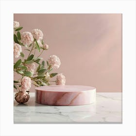 Pink Marble Cake 3 Canvas Print
