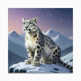 Snow Leopard 7 Canvas Print