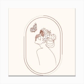 Woman With A Butterfly Canvas Print