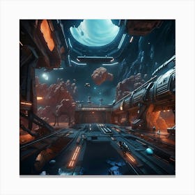 Alien Spaceport Canvas Print