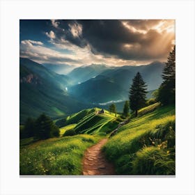 Path In The Mountains 2 Canvas Print