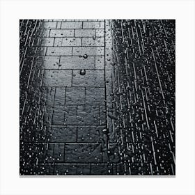 Rain Drops On The Pavement 1 Canvas Print