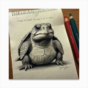 Draw Me A Turtle Canvas Print