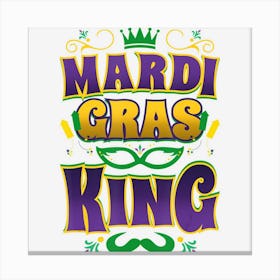 Mardi Gras King Fun Parade Mardi Gras Carnival Costume Party Canvas Print