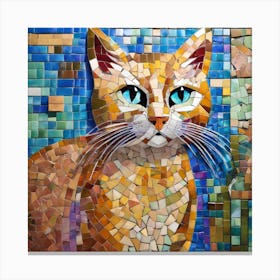 Mosaic Cat 3 Canvas Print