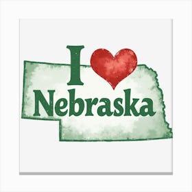 I Love Nebraska Canvas Print