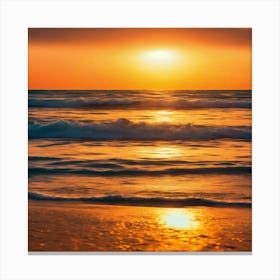 Sunset At The Beach 12 Canvas Print