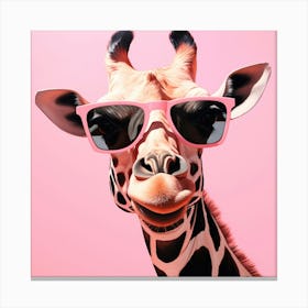 Pink Giraffe Canvas Print