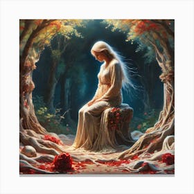 Woman In The Forest 18 Canvas Print