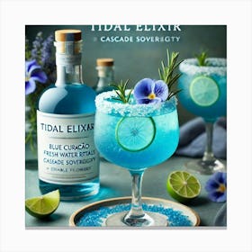 A Beautifully Presented Cocktail Called Tidal Elix Canvas Print