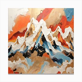 Alpine Abstract Watercolor Art Canvas Print