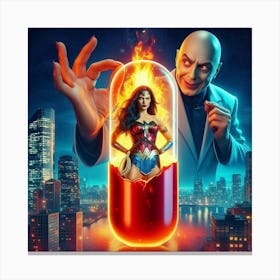 Wonder Woman meets Dr Evil 4 Canvas Print