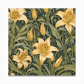 Golden Lily William Morris Canvas Print