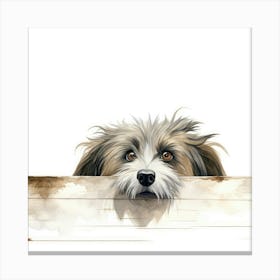 Dog On A Fence 5 Canvas Print