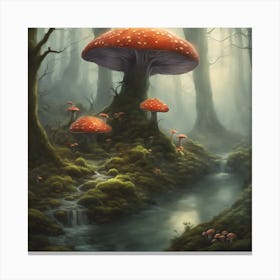 Mushroom Forest Canvas Print