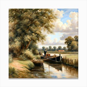 the old tow path Canvas Print